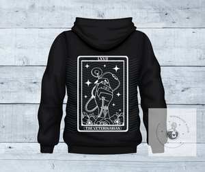 Veterinary Profession Tarot Card Hoodie - Unique Design for Veterinarians, Techs, and Receptionists