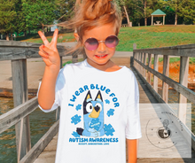 Load image into Gallery viewer, Autism Awareness Bluey T-Shirt - Support and Celebrate Neurodiversity