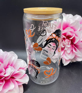 Mom Sh*t 16oz Glass Tumbler